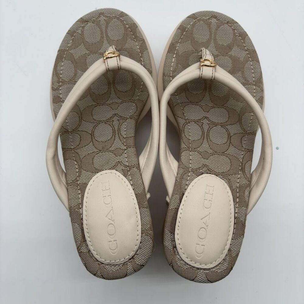 Coach Women's Platform Flip Flops - Picture 5 of 7